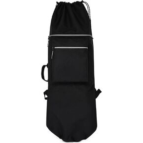 Skateboard Bag Backpack Water-Resistant & Night Reflective Adjustable Straps Multi-Pocket for Outdoor Sports Skateboard Gear Accessories