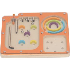 Handheld Pinball Game, Bright Color Early Learning Skill Development Pinball Maze Game for Home (L)