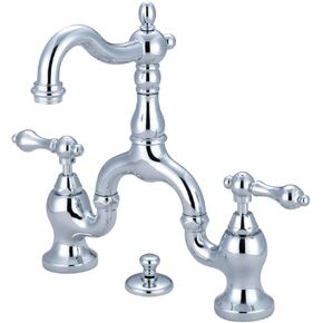 Kingston Brass KS7972AL English Country Bridge Bathroom Faucet, Polished Brass, 10.75 x 4.75 x 2.13