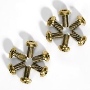 12Pcs Titanium Rotor Bolts, Bike Disc Brake Rotor Screws Bolts, M5x10mm (Blue)