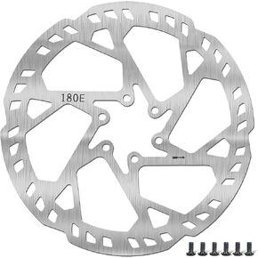 Bike Brake Rotor with 6 Bolts, 2.3mm Thick Bicycle Brakes Rotors, 140mm 160mm 180mm 203mm, MTB Dsic, Center Hole Distance 44mm, for E-Bike E-Scooter MTB [1PC](180mm)