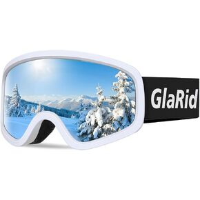 Kids Ski Goggles for 4-12, 100% UV Protection Anti-Fog Ski Goggles for Boys Girls Toddler Youth Teens