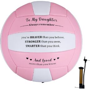 Valentines Day Gifts for Daughter, Volleyball Gifts for Teen Girls, Pink Volleyball Molten Volleyball Ball, Engraved Message Volleyball, Birthday Gifts for Daughter, College Graduation Gifts for Women