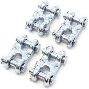 Red Hound Auto (4 Safety Chain Repair Link 1/4 Inch - 5/16 Inch Twin Link Clevis 3900 WLL