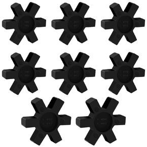 TAODAN 8PCS 2.1 Inch Diameter Black Solid Flexible Rubber Centre Insert Coupling Pad Cushion for Lovejoy Martin L Type Couplings