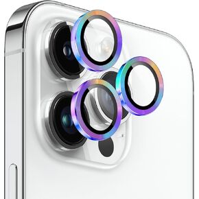 iPhone 15 Pro/iPhone 15 Pro Max Camera Lens Protector, Tempered Metal Glass Camera Screen Protector Cover Film Accessories, HD Clear, Scratch Proof, Case Friendly, Colorful Titanium