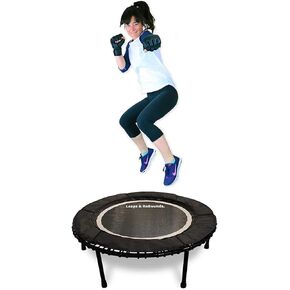 Leaps and ReBounds Mini Trampoline for Adults And Kids - Rebounder with Online Workout Videos - For Outdoor Games, Fitness, and Recreational Activities - Safe, Quiet, Durable Cardio Exercise Equipment