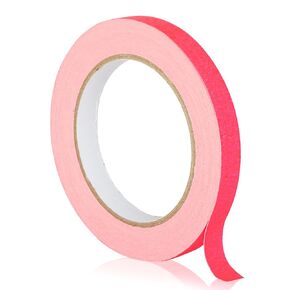 GEYYANG Spike Tape, Pink Fluorescent Gaffers Tape 1/2 inch x 20 Yards, Black Light UV Reactive, Multipurpose Fluorescent Spike Tape for Stage Marking, Party and Art Crafts