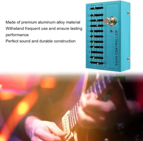 10 Bands Equalizer Pedal EQ Pedal Instrument Band Controller Independent Output Volume Adjustment Preamplifier for Music Lovers in Saudi Arabia