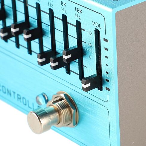 10 Bands Equalizer Pedal EQ Pedal Instrument Band Controller Independent Output Volume Adjustment Preamplifier for Music Lovers in Saudi Arabia