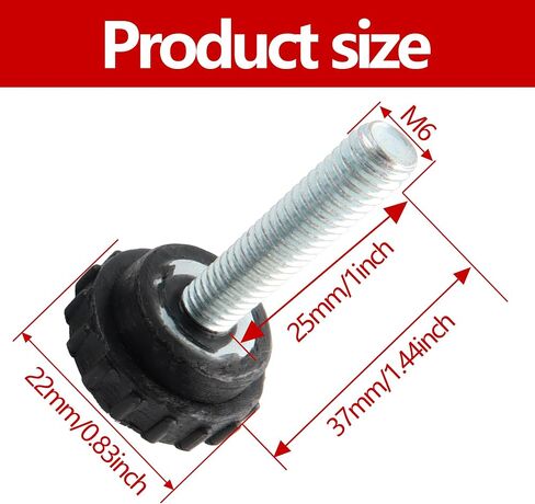 10PCS M6x15mm Knurled Clamping Knobs, Round Head Male Thread Knurled Thumb Screw, Zinc Plated Carbon Steel Hand Bolt Knobs Clamping Screw in Kuwait