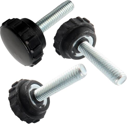10PCS M6x15mm Knurled Clamping Knobs, Round Head Male Thread Knurled Thumb Screw, Zinc Plated Carbon Steel Hand Bolt Knobs Clamping Screw in Kuwait