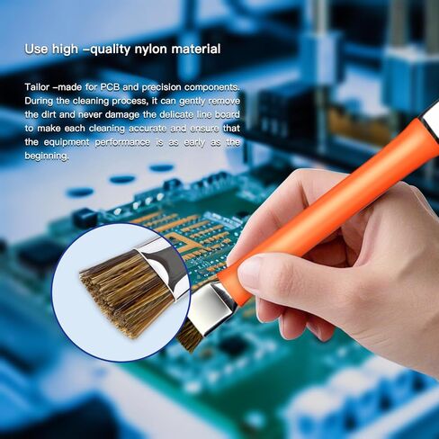 Anti Static Brush Computer&Metal spudger Tool kit (8pcs) to Meet Your Simple Disassembly&Cleaning.It is Used for Mobile Phone,Keyboard,IC,PCB,CPU,Computer Motherboard and Circuit Board(Red) in Saudi Arabia
