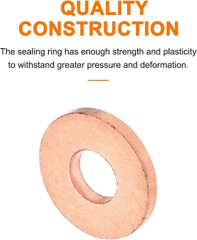 MECCANIXITY 52 Pcs Flat Copper Washers, 3x8x1mm Copper Upgraded Flat Metric Sealing Crush Ring Washers for Hydraulic Fittings Screw Bolt Nut Electronic Repair in Saudi Arabia