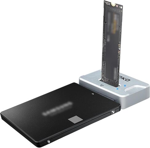 M.2 SATA/NVMe to USB Docking Station,Hard Drive Reader Adapter, External M.2 SSD Enclosure for M.2 PCIe NVMe and SATA SSDs, Compatible with SATA III HDD/SSD (M.2 SATA/NVMe/SD Read) in Saudi Arabia