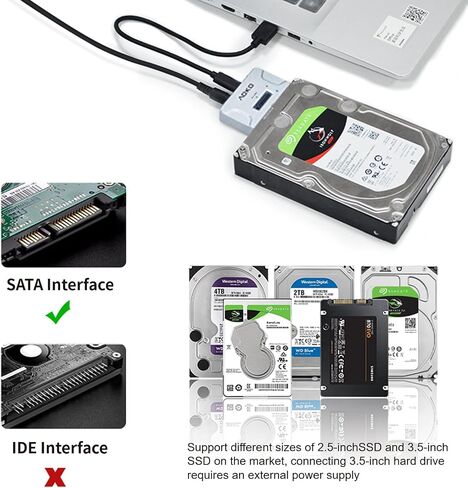 M.2 SATA/NVMe to USB Docking Station,Hard Drive Reader Adapter, External M.2 SSD Enclosure for M.2 PCIe NVMe and SATA SSDs, Compatible with SATA III HDD/SSD (M.2 SATA/NVMe/SD Read) in Saudi Arabia