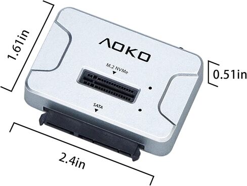 M.2 SATA/NVMe to USB Docking Station,Hard Drive Reader Adapter, External M.2 SSD Enclosure for M.2 PCIe NVMe and SATA SSDs, Compatible with SATA III HDD/SSD (M.2 SATA/NVMe/SD Read) in Saudi Arabia