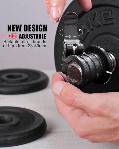 Barbell Clips 1 inch I Multi-Size Barbell Collar I 1 inch Adjustable Barbell ClampsIQuick Release Weight Clips Pair of Locking for Barbell Bar in Saudi Arabia