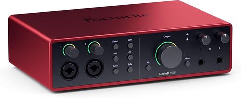Focusrite Scarlett 16i16 4th Gen USB Audio Interface, for Songwriting, Music Production, Recording, and Podcasting — High-Fidelity, Studio Quality Recording, and All the Software You Need to Record in Saudi Arabia