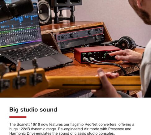 Focusrite Scarlett 16i16 4th Gen USB Audio Interface, for Songwriting, Music Production, Recording, and Podcasting — High-Fidelity, Studio Quality Recording, and All the Software You Need to Record in Saudi Arabia