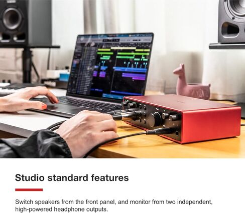 Focusrite Scarlett 16i16 4th Gen USB Audio Interface, for Songwriting, Music Production, Recording, and Podcasting — High-Fidelity, Studio Quality Recording, and All the Software You Need to Record in Saudi Arabia