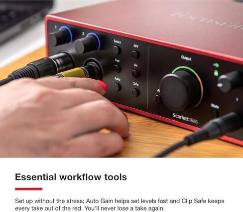 Focusrite Scarlett 16i16 4th Gen USB Audio Interface, for Songwriting, Music Production, Recording, and Podcasting — High-Fidelity, Studio Quality Recording, and All the Software You Need to Record in Saudi Arabia