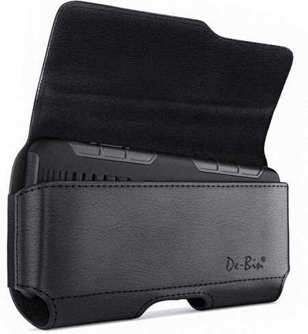 حافظة De-Bin لهاتف Galaxy S24، iPhone 15، 15 Pro، 14، 13، 12، 11، X، Xs، 10 حافظة حامل حزام الهاتف الخلوي مع غطاء مغناطيسي لمشبك الحزام، تناسب الهاتف المحمول مع حافظة Otterbox Commuter، أسود in Kuwait