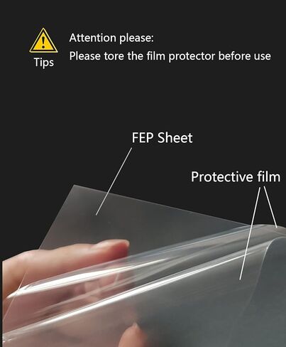 5 Pcs FEP Film for Anycubic Photon Mono 4K, Photon (S), ELEGOO Mars 2 Pro, Mars 3, Mars 3 Pro, Phrozen Sonic Mini 4K, Creality Halot-one, FEP Replacement Sheet 200 x 140 x 0.15mm in Kuwait