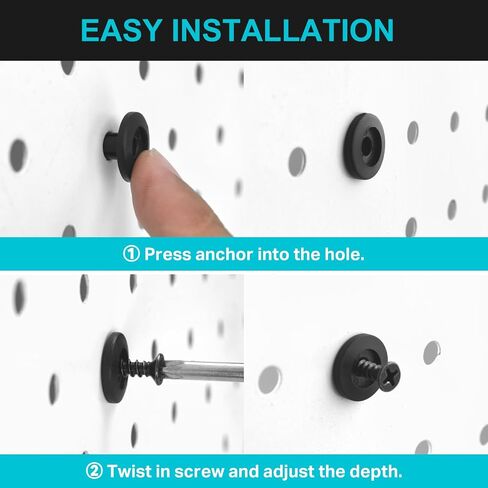 G.CORE Pegboard Peg Hooks Accessories - 40 Set Pegs with Inserts and Screw Fit 1/4 Pegboards Multi-Functional for Hanging and Mounting - Utility Tool Hanger Organizers (Small Size) in Kuwait
