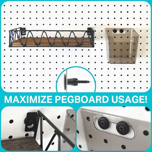 G.CORE Pegboard Peg Hooks Accessories - 40 Set Pegs with Inserts and Screw Fit 1/4 Pegboards Multi-Functional for Hanging and Mounting - Utility Tool Hanger Organizers (Small Size) in Kuwait