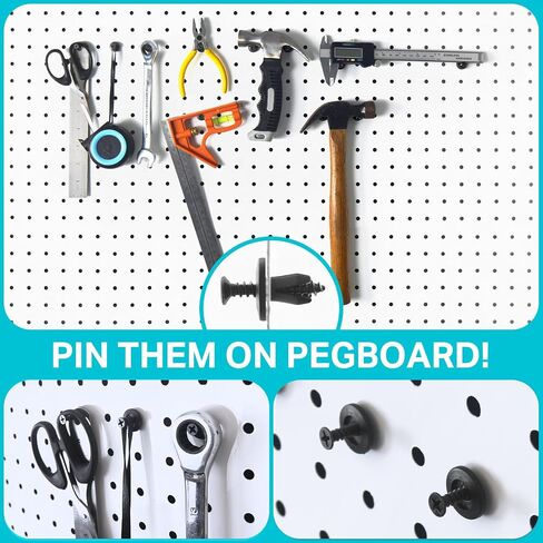 G.CORE Pegboard Peg Hooks Accessories - 40 Set Pegs with Inserts and Screw Fit 1/4 Pegboards Multi-Functional for Hanging and Mounting - Utility Tool Hanger Organizers (Small Size) in Kuwait