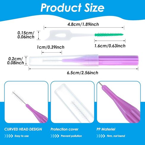 250 قطعة من فرشاة تقويم الأسنان من WLLHYF، فرشاة تنظيف بين الأسنان للاستعمال مرة واحدة، رأس ناعم لتنظيف الأسنان، أداة تنظيف الأسنان، أداة تنظيف الأسنان لتنظيف الأسنان in Kuwait