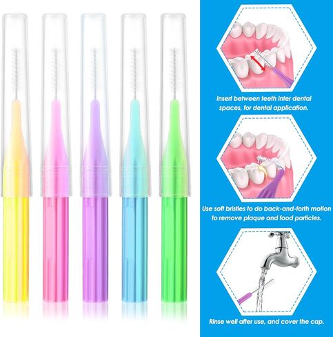 250 قطعة من فرشاة تقويم الأسنان من WLLHYF، فرشاة تنظيف بين الأسنان للاستعمال مرة واحدة، رأس ناعم لتنظيف الأسنان، أداة تنظيف الأسنان، أداة تنظيف الأسنان لتنظيف الأسنان in Kuwait