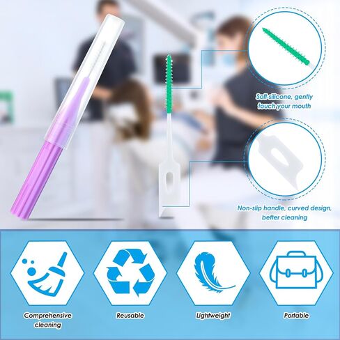 250 قطعة من فرشاة تقويم الأسنان من WLLHYF، فرشاة تنظيف بين الأسنان للاستعمال مرة واحدة، رأس ناعم لتنظيف الأسنان، أداة تنظيف الأسنان، أداة تنظيف الأسنان لتنظيف الأسنان in Kuwait