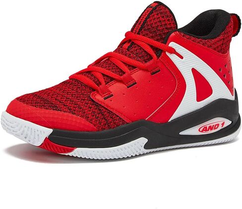AND1 Girls & Boys Basketball Shoes, Boys High Top Sneakers, Size Little Kid 1 to Big Kid 7 - Cool Basketball Shoes for Kids and Youth in Saudi Arabia
