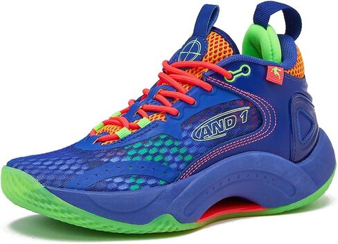 AND1 Girls & Boys Basketball Shoes, Boys High Top Sneakers, Size Little Kid 1 to Big Kid 7 - Cool Basketball Shoes for Kids and Youth in Saudi Arabia