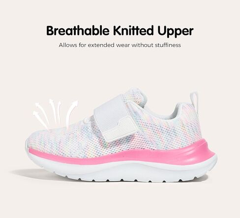 LUCKY STEP Boys Girls Tennis Shoes Kids Unisex Walking Running School Athletic Hook and Loops Strap Breathable for Toddler/Little Kid/Big Kid in Kuwait