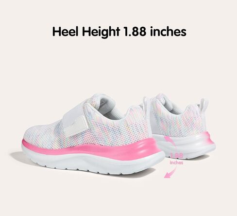 LUCKY STEP Boys Girls Tennis Shoes Kids Unisex Walking Running School Athletic Hook and Loops Strap Breathable for Toddler/Little Kid/Big Kid in Kuwait