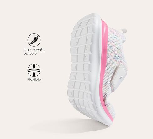 LUCKY STEP Boys Girls Tennis Shoes Kids Unisex Walking Running School Athletic Hook and Loops Strap Breathable for Toddler/Little Kid/Big Kid in Kuwait