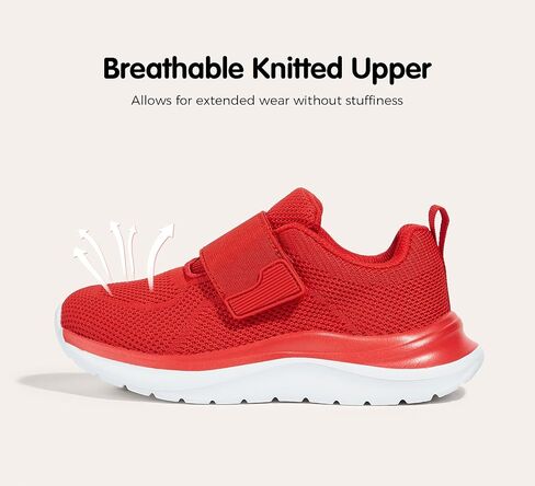LUCKY STEP Boys Girls Tennis Shoes Kids Unisex Walking Running School Athletic Hook and Loops Strap Breathable for Toddler/Little Kid/Big Kid in Kuwait