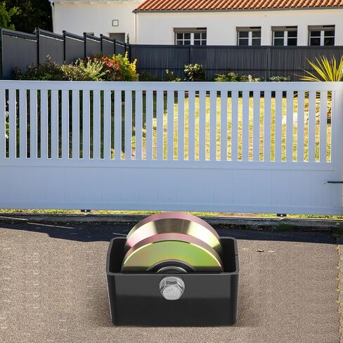 4" Sliding Gate Rollers Wheel V Groove Slide Wheel 1-3/4" Width with Welded Bracket Heavy Duty Solid Double Bearing 3000 Lbs Capacity with Screws in Saudi Arabia