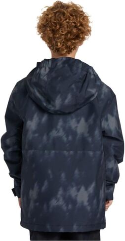 سترة DC Shoes للشباب بسحاب كامل على الجليد - سترة شبابية بطباعة أساسية | تشغيل الشجرة السوداء، 12/متوسط in Kuwait