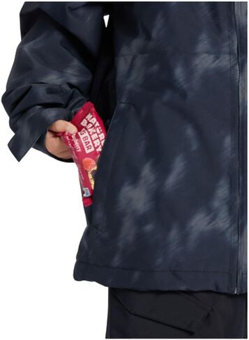 سترة DC Shoes للشباب بسحاب كامل على الجليد - سترة شبابية بطباعة أساسية | تشغيل الشجرة السوداء، 12/متوسط in Kuwait