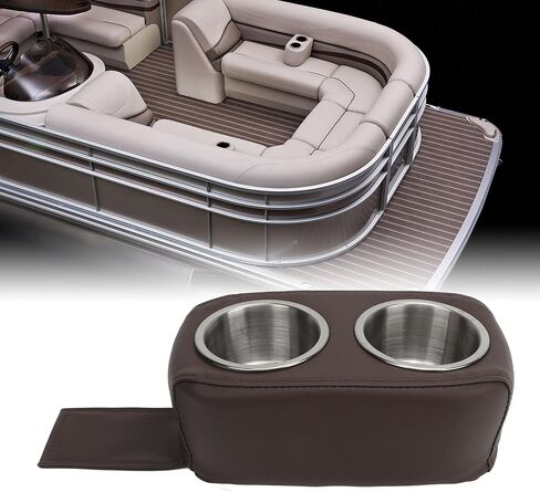 Pissente Pontoon Cup Holder, Marine Cup Holder with Double Stainless Steel Cup Holder Portable Drink Bottle Holder Boat Cup Holders for RV Yachet Car Pontoons Cruisers Fishing Boats in Saudi Arabia