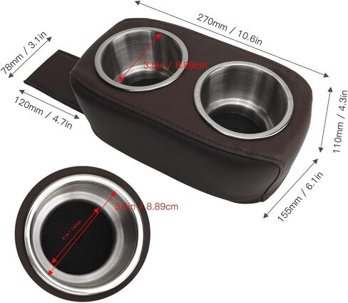 Pissente Pontoon Cup Holder, Marine Cup Holder with Double Stainless Steel Cup Holder Portable Drink Bottle Holder Boat Cup Holders for RV Yachet Car Pontoons Cruisers Fishing Boats in Saudi Arabia