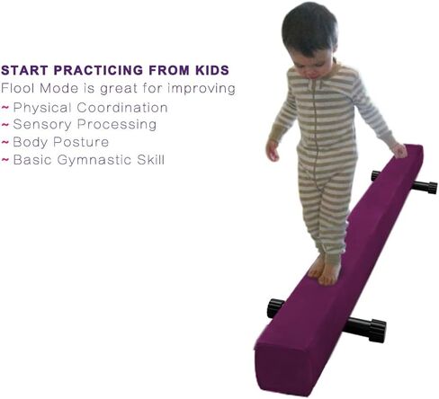 شعاع توازن فائق البساطة قابل للتعديل والطي بطول 6 أقدام، معدات الجمباز ذات شعاع عالي ومنخفض من جلد الغزال، لا تتطلب أداة، شعاع الجمباز للتدريب والتدريب المنزلي الاحترافي in Kuwait