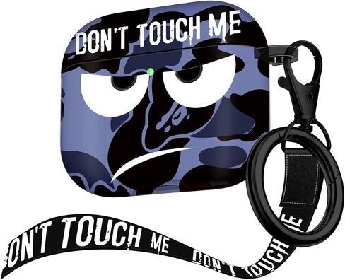 for Airpods Pro 2nd Generation Case 2022, Don't Touch Me for Airpods Pro 2 Cover with Keychain/Lanyard Soft Cute Shockproof Cover for Women Men Compatible Apple AirPod Pro 2 (Black) in Kuwait