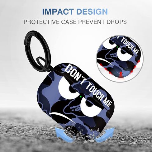 for Airpods Pro 2nd Generation Case 2022, Don't Touch Me for Airpods Pro 2 Cover with Keychain/Lanyard Soft Cute Shockproof Cover for Women Men Compatible Apple AirPod Pro 2 (Black) in Kuwait