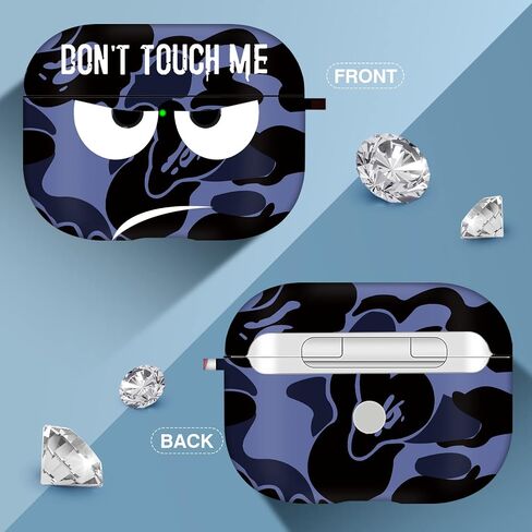 for Airpods Pro 2nd Generation Case 2022, Don't Touch Me for Airpods Pro 2 Cover with Keychain/Lanyard Soft Cute Shockproof Cover for Women Men Compatible Apple AirPod Pro 2 (Black) in Kuwait