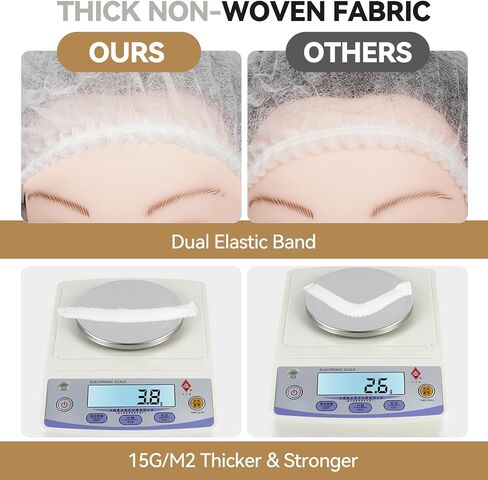 500Pcs Disposable Bouffant Caps, 21" Unisex Hair Nets Non-Woven for Food Service Kitchen Head Covers for Labs,Hospital in Saudi Arabia